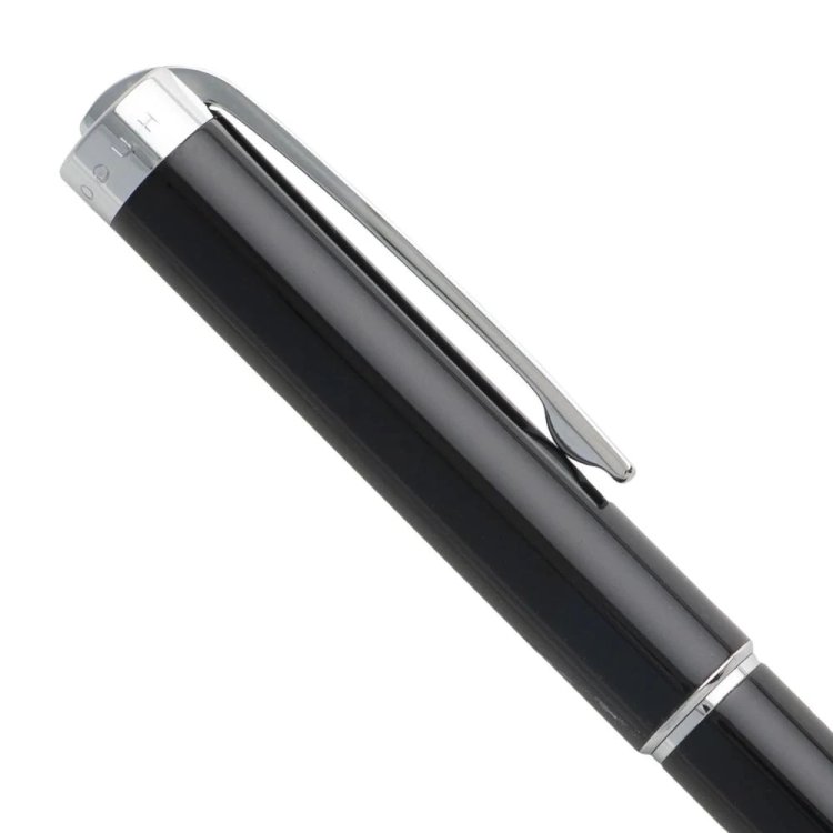 HUGO BOSS ACE BLACK ROLLERBALL PEN In Gloss Black Lacquer