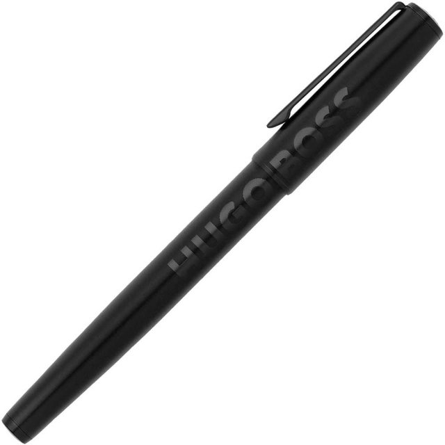 HUGO BOSS LABEL BLACK ROLLERBAL PEN Bold Logo