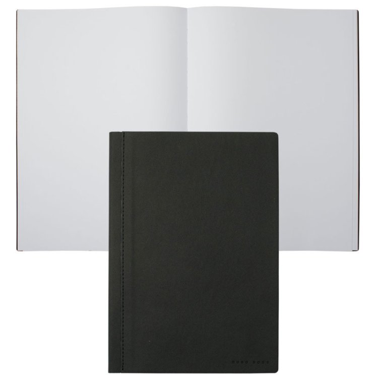 HUGO BOSS NOTEPAD A5 FABRIC Dark Grey