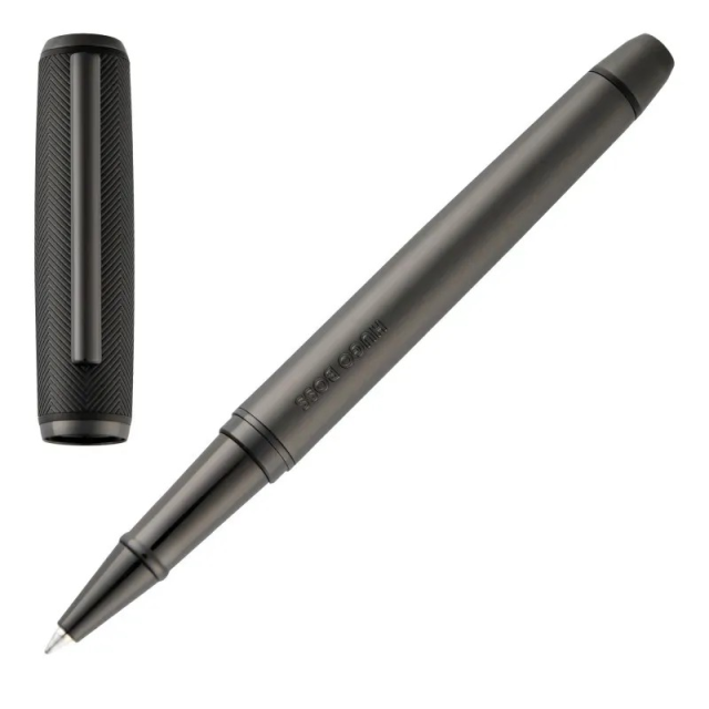 HUGO BOSS Pace Black & Gun Rollerball Pen