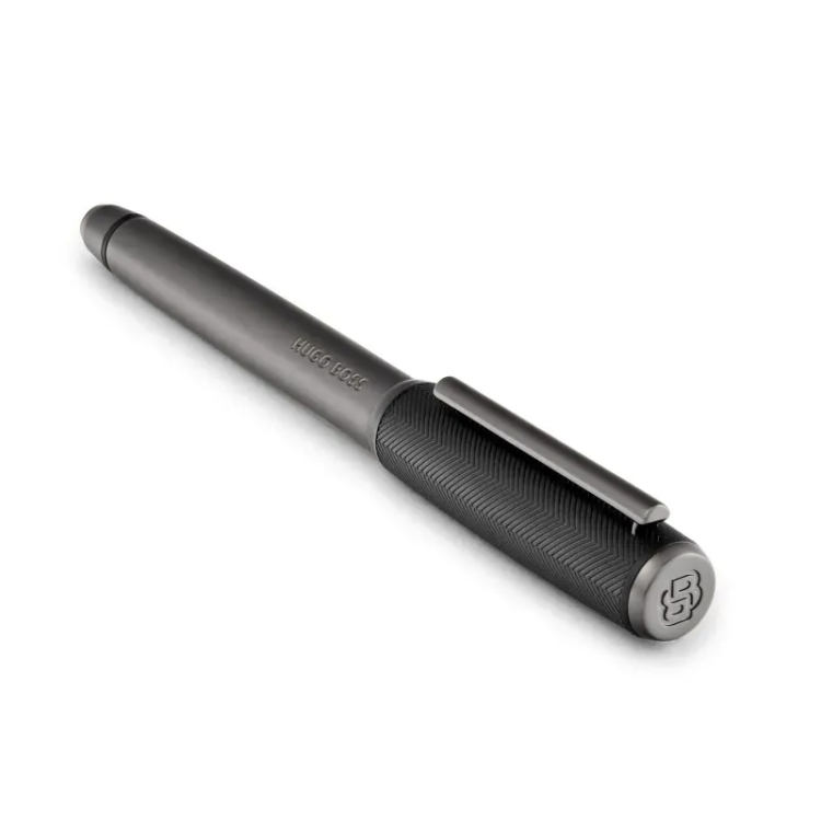 HUGO BOSS Pace Black & Gun Rollerball Pen