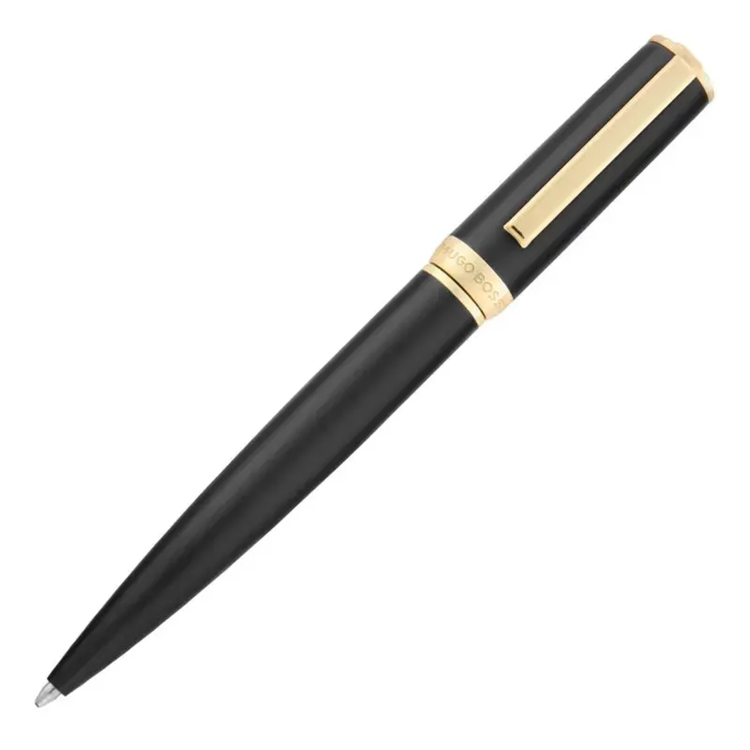 HUGO BOSS Arche Double B Black & Gold Ballpoint Pen