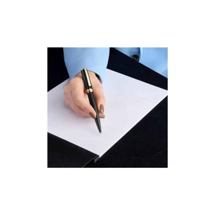 HUGO BOSS Arche Double B Black & Gold Ballpoint Pen