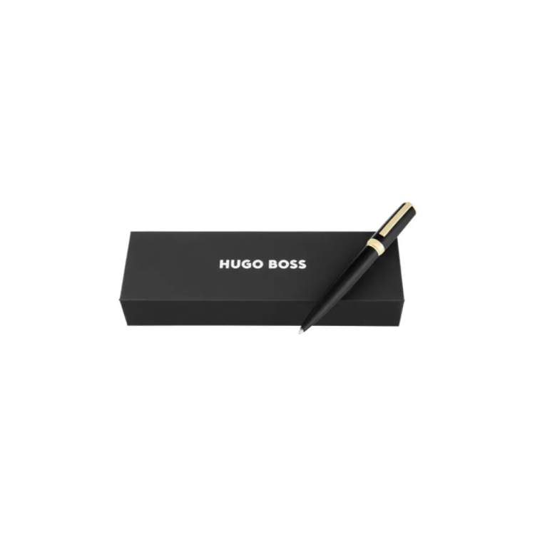HUGO BOSS Arche Double B Black & Gold Ballpoint Pen