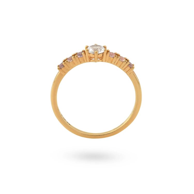 24KAE Ring with Colored Stones