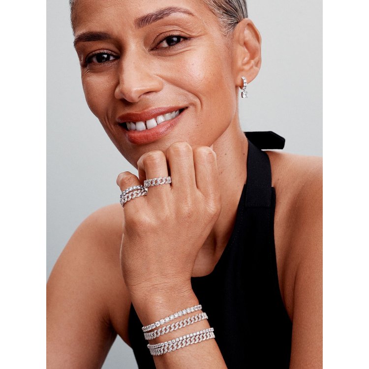 PANDORA TIMELESS Βραχιόλι Κουβανέζικης Αλυσίδας με Pavé