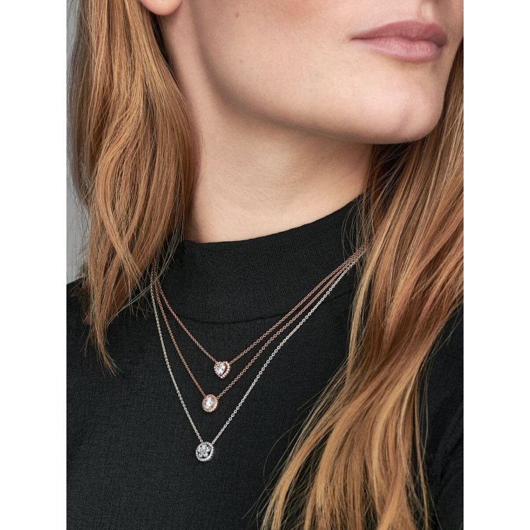 PANDORA MOMENTS Αστραφτερό Kολιέ με Kαρδιά