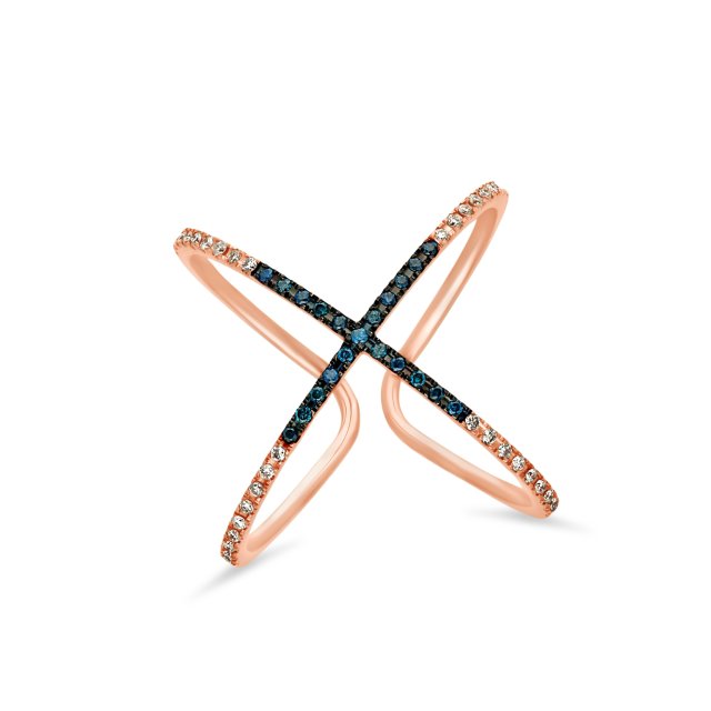 Δαχτυλίδι σε Ροζ Χρυσό 18Κ με Διαμάντια