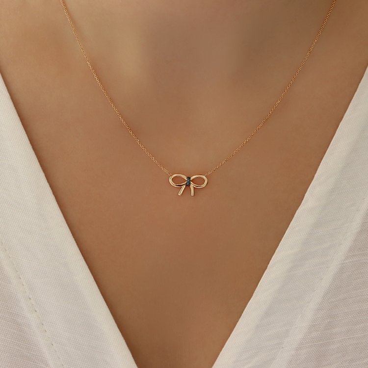 Κολιέ σε Ροζ Χρυσό 18Κ με Διαμάντια