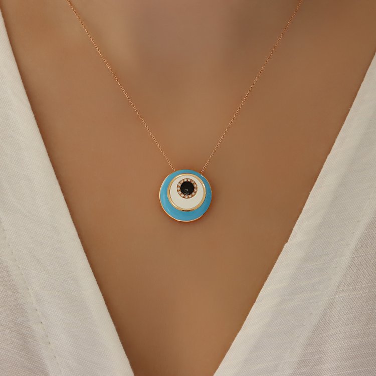 Κολιέ σε Ροζ Χρυσό 18Κ με Διαμάντια