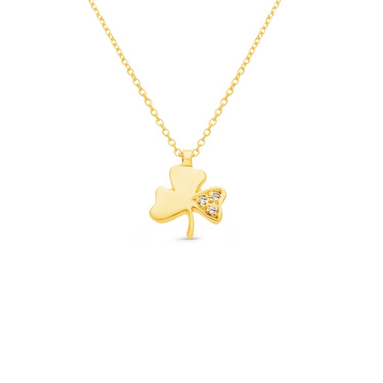 Κολιέ σε Κίτρινο Χρυσό 18Κ με Διαμάντια