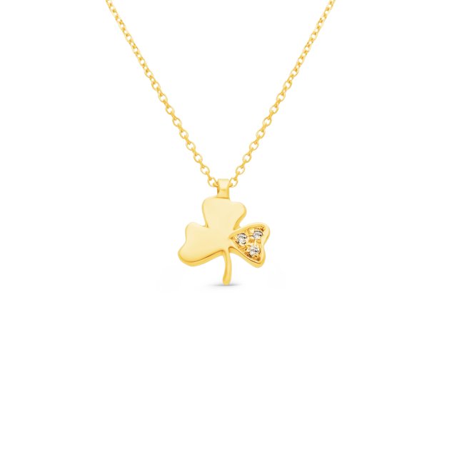 Κολιέ σε Κίτρινο Χρυσό 18Κ με Διαμάντια