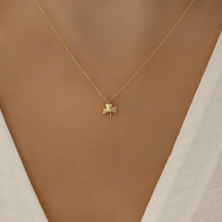 Κολιέ σε Κίτρινο Χρυσό 18Κ με Διαμάντια