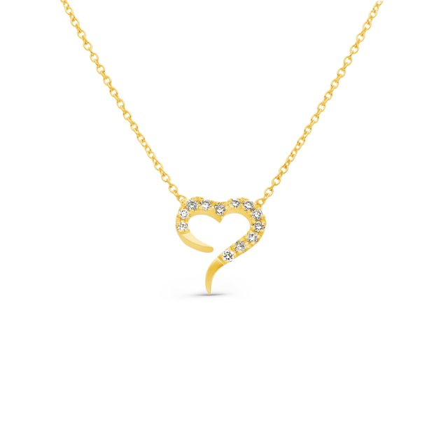 Κολιέ σε Κίτρινο Χρυσό 18Κ με Διαμάντια 