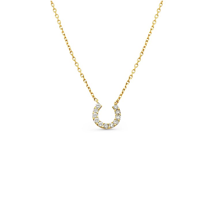 Κολιέ σε Κίτρινο Χρυσό 18Κ με Διαμάντια