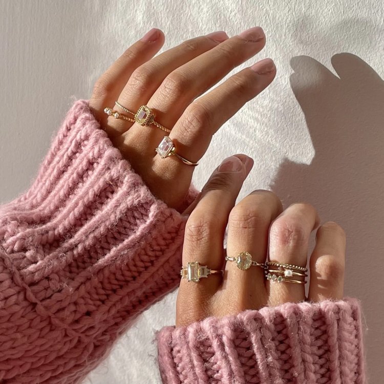 24KAE Ring with Colored Stones