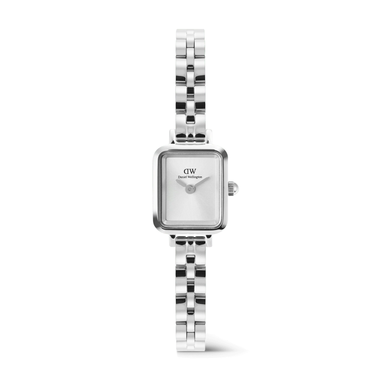DANIEL WELLINGTON Quadro Mini Arch 3-link White Sunray Silver Stainless Steel Bracelet