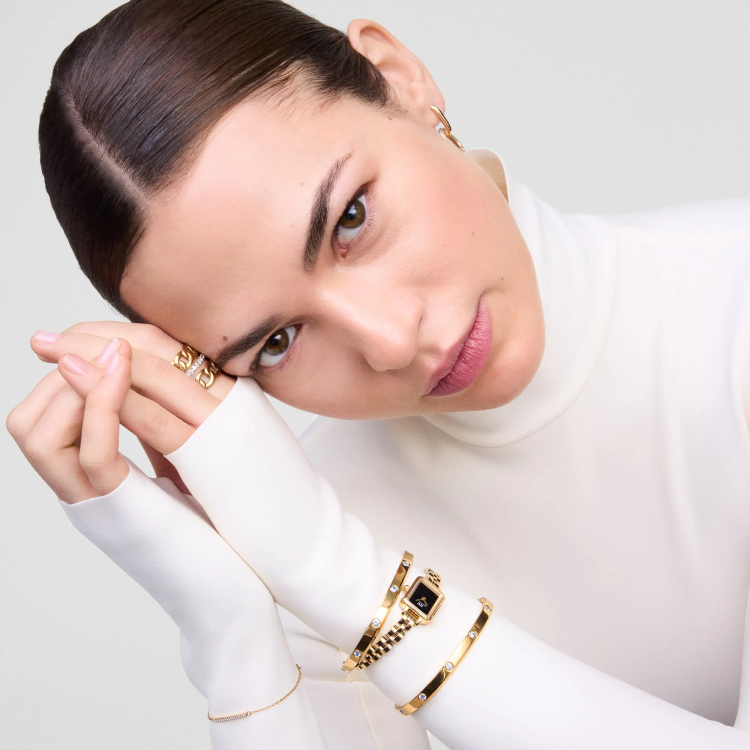 DANIEL WELLINGTON Quadro Mini Arch 3-link Onyx Sunray Gold Stainless Steel Bracelet