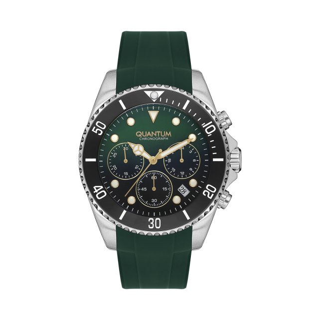 QUANTUM POWERTECH Green Rubber Strap