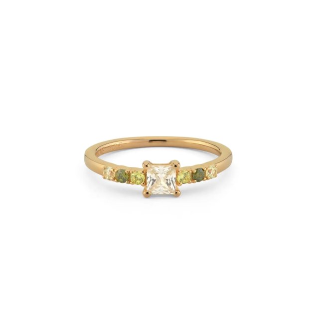 24KAE Ring with Colored Stones