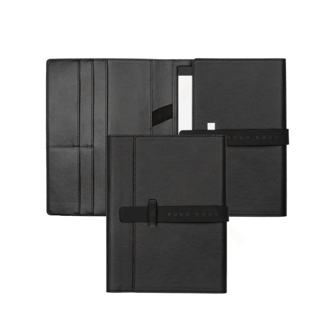 HUGO BOSS FOLDER ILLUSION GEAR BLACK A5