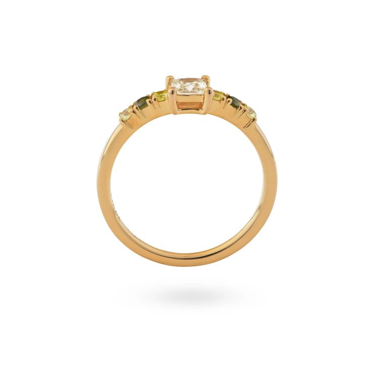 24KAE Ring with Colored Stones