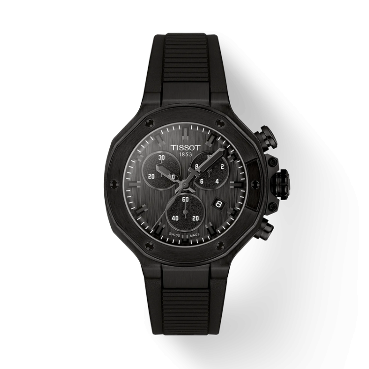 ΤΙSSOT T-RACE QUARTZ CHRONOGRAPH Black Stainless Steel Bracelet