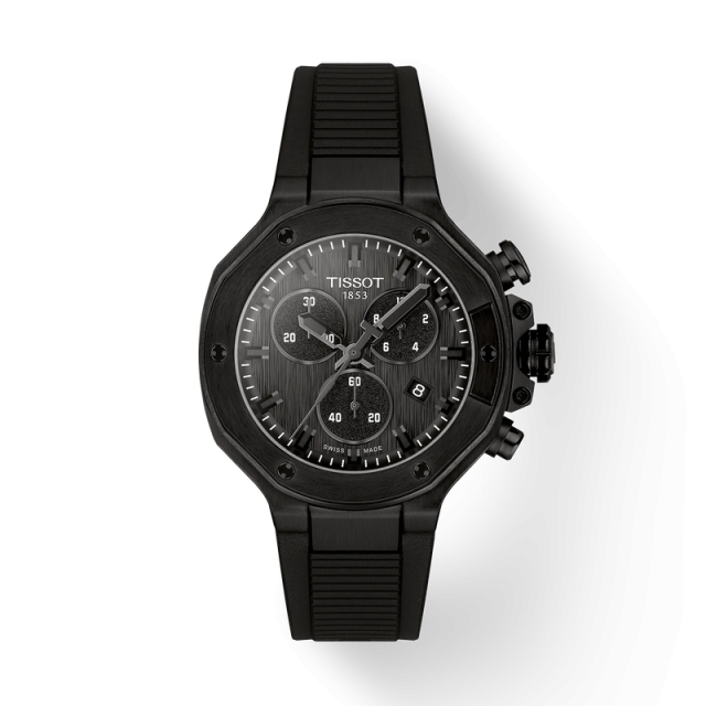 ΤΙSSOT T-RACE QUARTZ CHRONOGRAPH Black Stainless Steel Bracelet