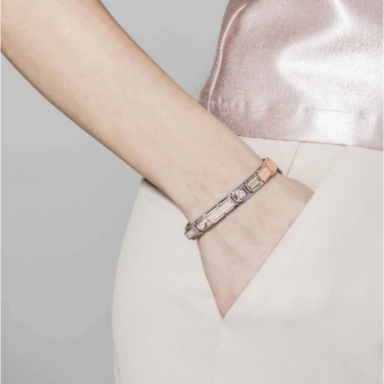 NOMINATION COMPOSABLE CLASSIC LINK HEART IN 9K ROSE GOLD & CZ