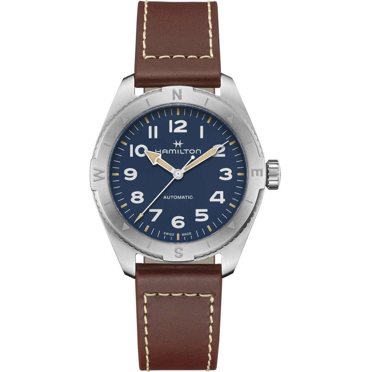 HAMILTON Khaki Field Expedition Auto Brown Leather Strap