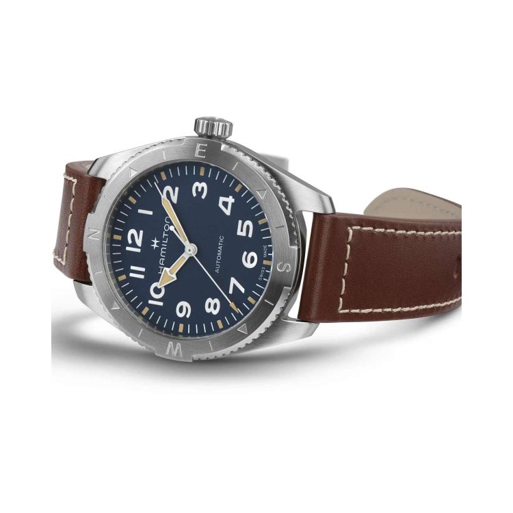 HAMILTON Khaki Field Expedition Auto Brown Leather Strap