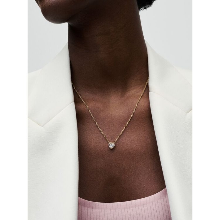 PANDORA ΤΙΜΕLESS Αστραφτερό Kολιέ με Kαρδιά