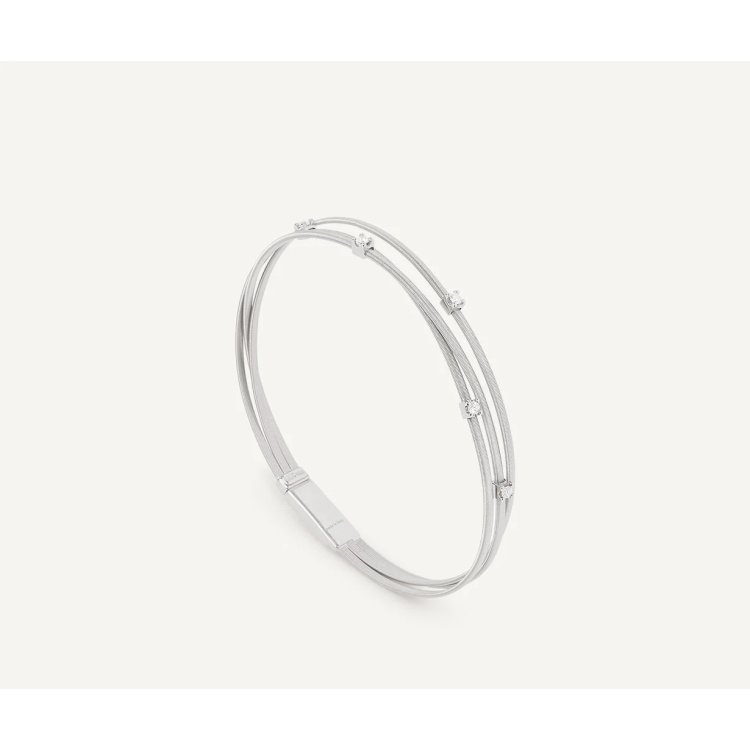 MARCO BICEGO GOA Multi-Strand Diamond Bracelet in White Gold 18K