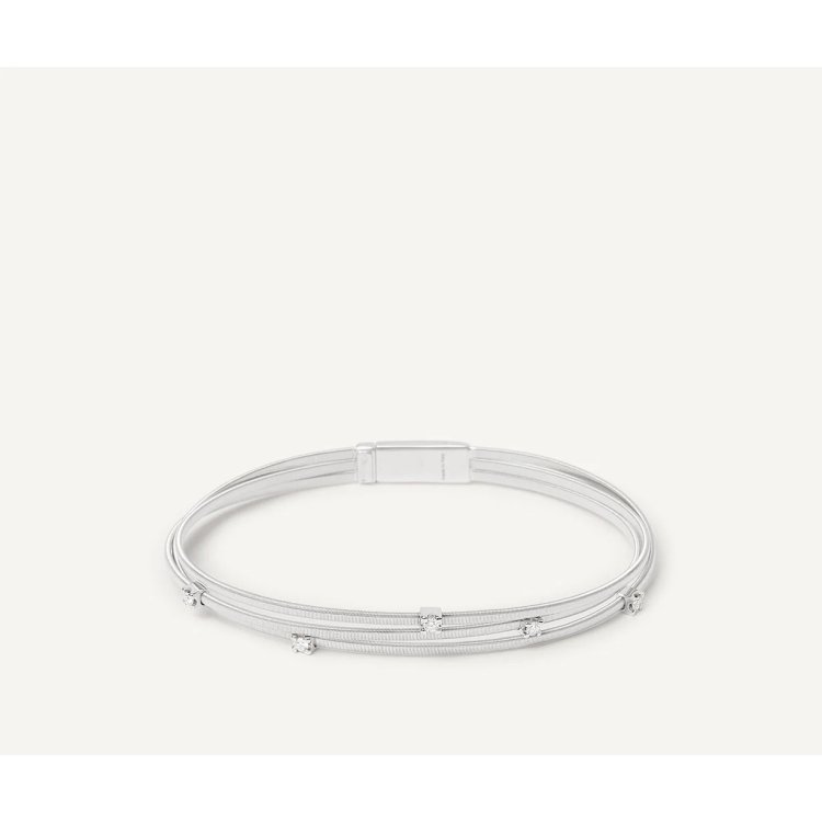 MARCO BICEGO GOA Multi-Strand Diamond Bracelet in White Gold 18K
