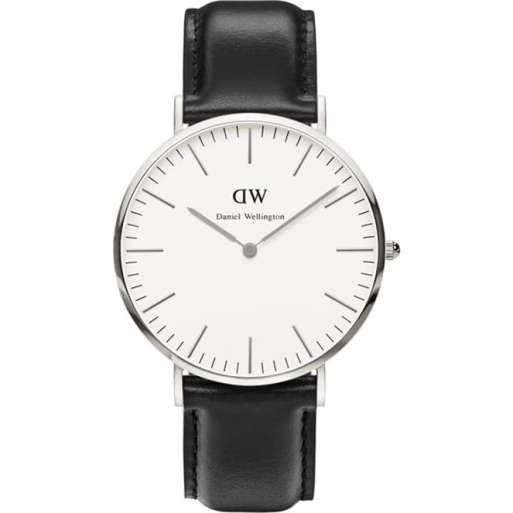 DANIEL WELLINGTON Classic Sheffield Black Leather Strap