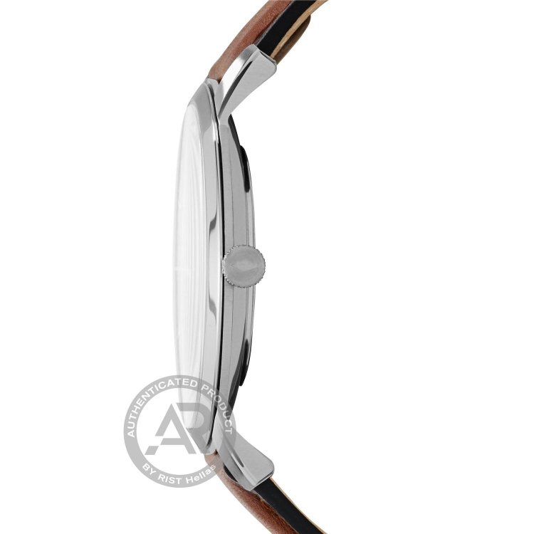 FOSSILThe Minimalist Green Dial Brown Leather Strap