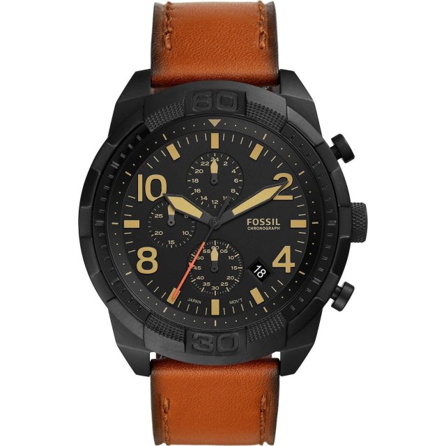 FOSSIL Bronson Chrono Brown Leather Strap