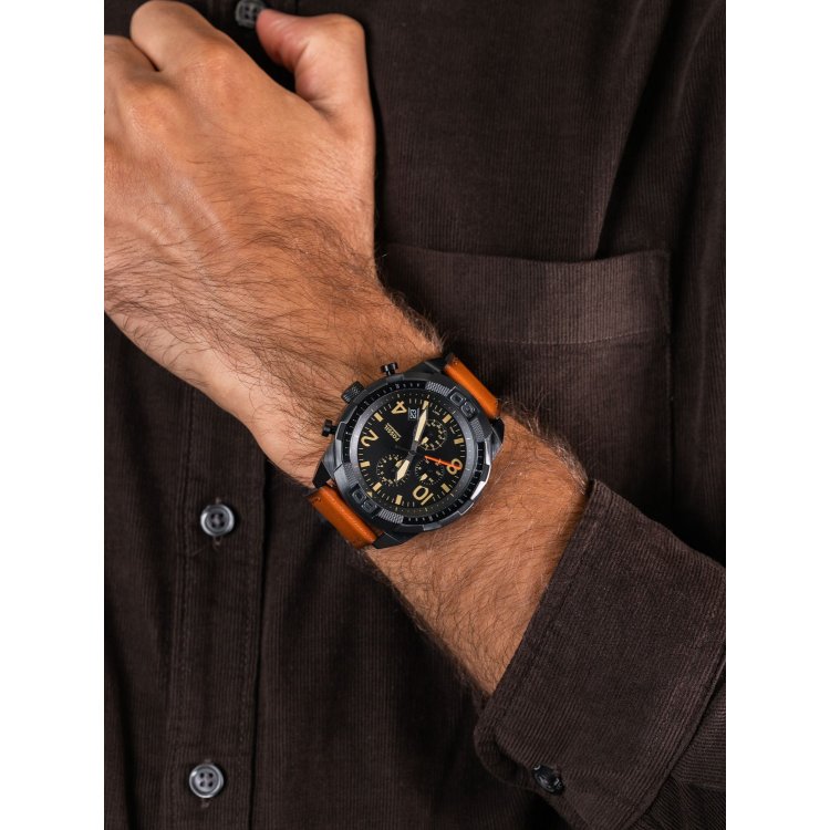 FOSSIL Bronson Chrono Brown Leather Strap