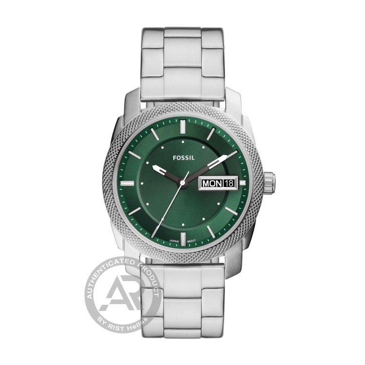 FOSSIL Machine Day-Date Stainless Steel Bracelet