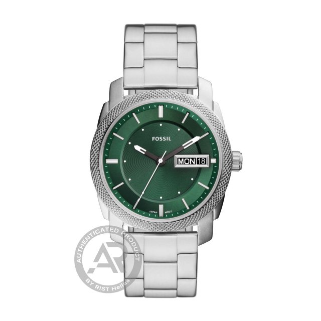 FOSSIL Machine Day-Date Stainless Steel Bracelet