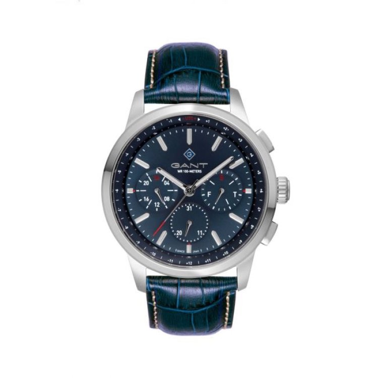 GANT Middletown Chronograph Blue Leather Strap