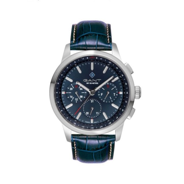 GANT Middletown Chronograph Blue Leather Strap