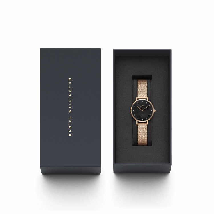 DANIEL WELLINGTON Petite Pressed Piano Lumine MOP Black