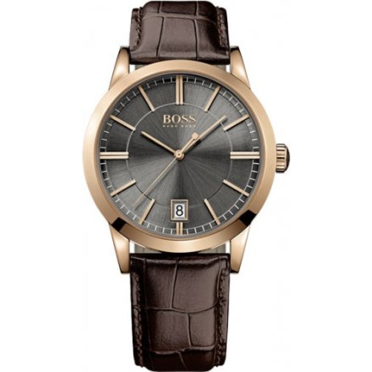 BOSS GENTS Brown Leather Strap