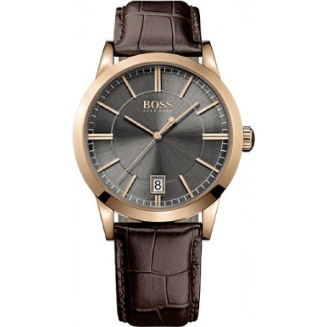 BOSS GENTS Brown Leather Strap