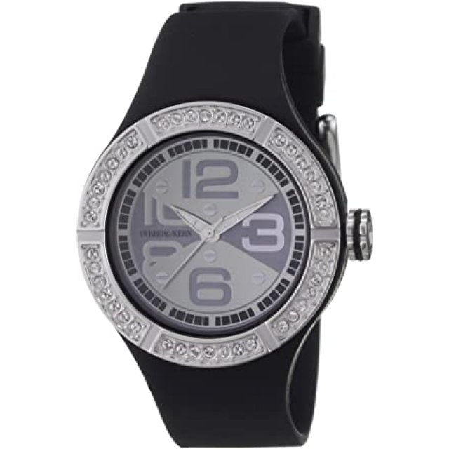 DYRBERG KERN Glamoura Crystals Black Rubber Strap