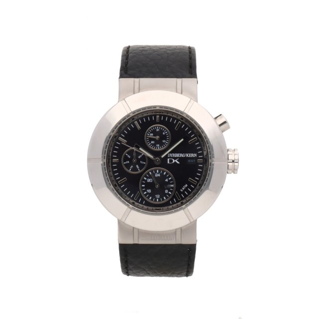 DYRBERG KERN ACTUATOR BLACK Chrono Black Leather Strap