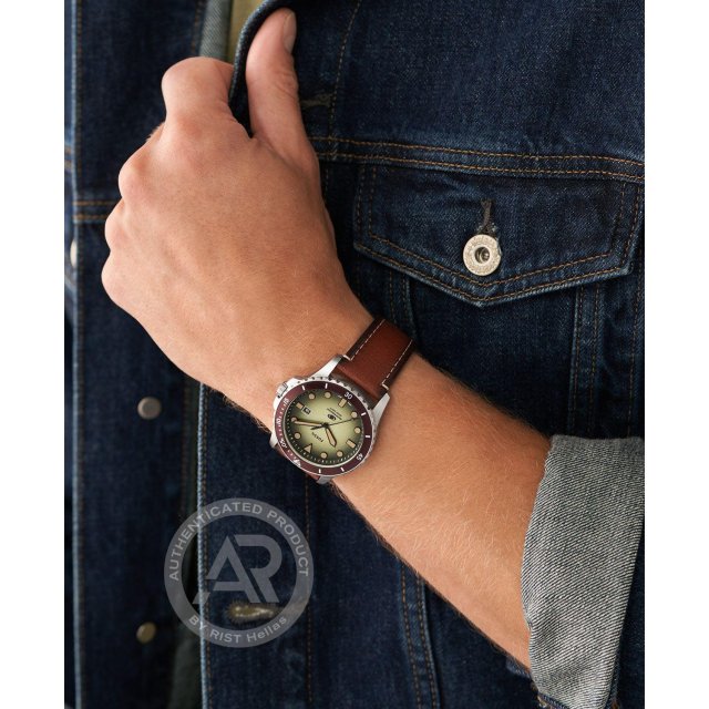 FOSSIL Fossil Blue Brown Eco Leather Strap