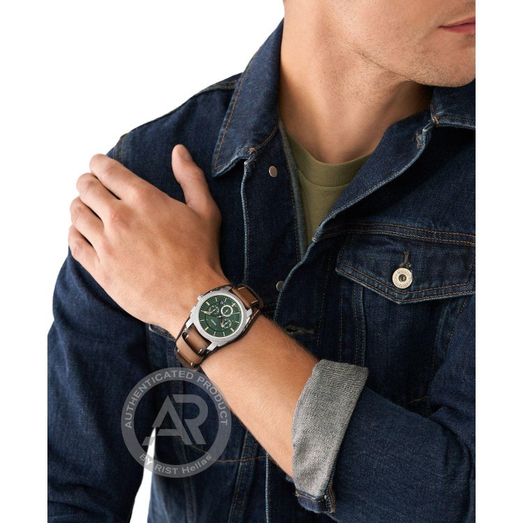 FOSSIL Machine Brown Eco Leather Strap