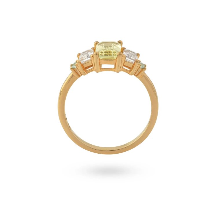 24KAE Ring with colored stones